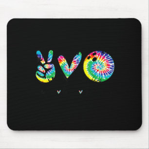 Tapis De Souris Joueur de bowling Peace Love Bowling Tie Dye Amour