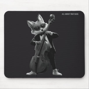 Tapis de souris Joueur de Contrebasse Renard Monoc