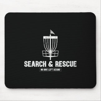 Tapis De Souris Joueur de disc golf drôle humour recherche et sauv
