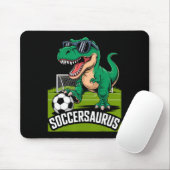 Tapis De Souris Joueur de foot Gardien de but Soccersaurus Dinosau (Avec souris)