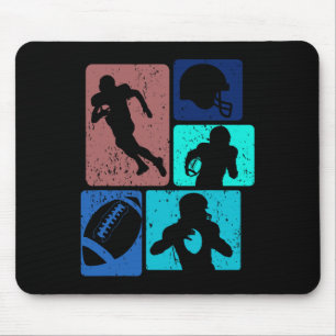 Tapis De Souris Joueur de football américain drôle de terrain de j