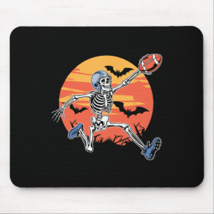 Tapis De Souris Joueur de football américain Skeleton Halloween Ho
