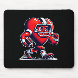 Tapis De Souris Joueur de football coeur de la Saint-Valentin Styl