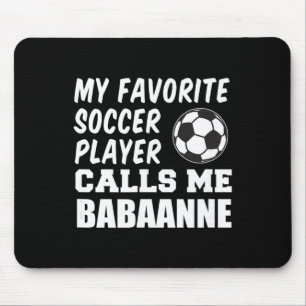 Tapis De Souris Joueur de football favori m'appelle Anne grand-mèr