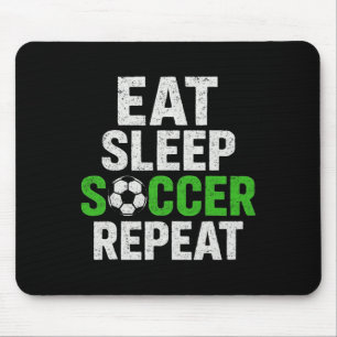 Tapis De Souris Joueur de football rétro disant manger dormir jeu