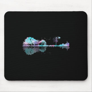 Tapis De Souris Joueur de golf en disque de coucher de soleil à l'