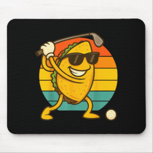 Tapis De Souris Joueur de golf taco golf cincco de mayo