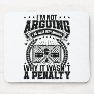 Tapis De Souris Joueur de hockey argumentant drôle de blague de ho