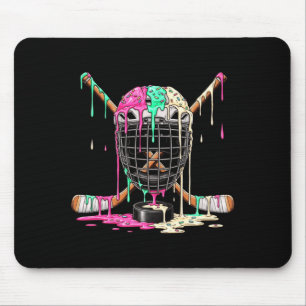 Tapis De Souris Joueur de hockey Crème glacée Drip Garçons Enfants
