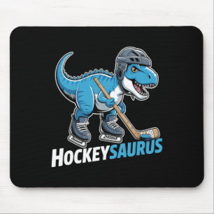 Tapis De Souris Joueur de hockey sur glace dinosaure T-rex Hockeys