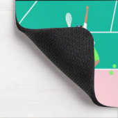 Tapis De Souris Joueur de Match Art Moderne Pink Green (Coin)
