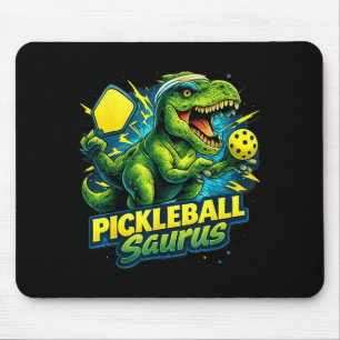Tapis De Souris Joueur de pickleball drôle dinosaure rex picklebal