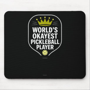 Tapis De Souris Joueur de pickleball le plus moyen du monde drôle