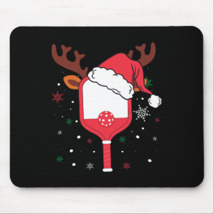 Tapis De Souris Joueur de Pickleball Noël Reindees Noël