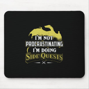 Tapis De Souris Joueur de Rpg Je Fais Des Quêtes Secondaires - Col