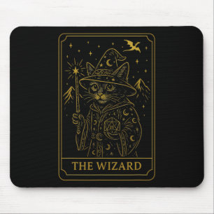 Tapis De Souris Joueur de Rpg Sorcier D20 Dés Nerdy Geek Chat Homm