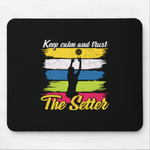 Tapis De Souris Joueur de volley-ball   Conserver Le Calme Et La C