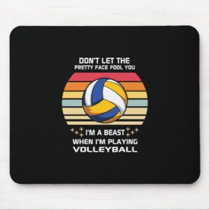 Tapis De Souris Joueur de volley-ball Je Joue Au Volley-ball