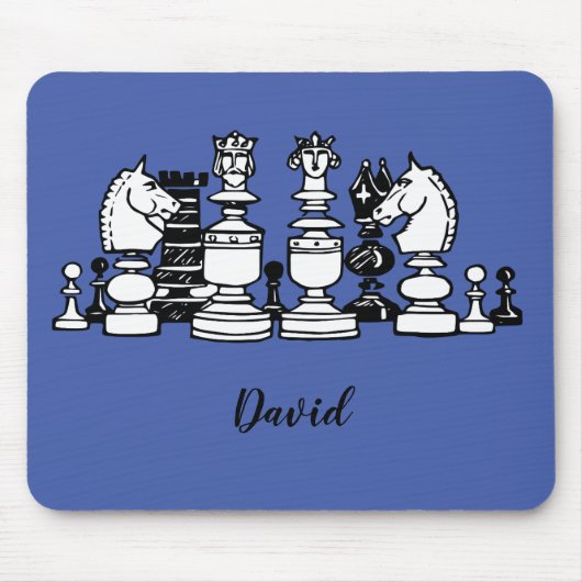 Tapis De Souris Joueur d'échecs (Devant)