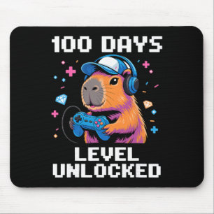 Tapis De Souris Joueur du 100e jour d'école Niveau 100 jours déblo