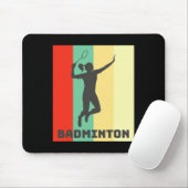 Tapis De Souris Joueur du badminton (Avec souris)