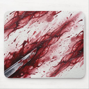 Tapis De Souris Joueur Rouge Sang Épouvantable Intense