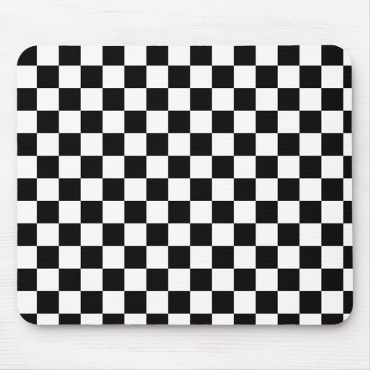 Tapis De Souris Joueurs d'échecs noir et blanc (Devant)