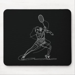 Tapis De Souris Joueuse de badminton Dessin Jeu de navette pour G