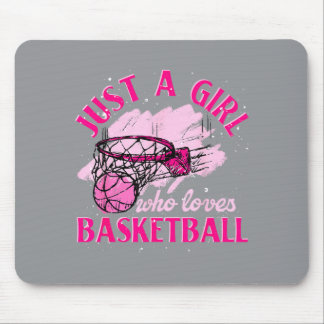 Tapis De Souris Joueuse de basket-ball Juste une fille qui aime le
