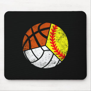 Tapis De Souris Joueuse de softball de volleyball de basketball Dr