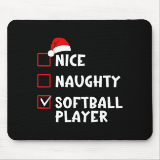 Tapis De Souris Joueuse de softball gentille et méchante, liste de