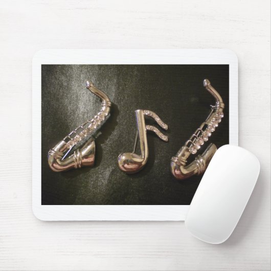 Tapis De Souris Jouez une note musicale sur ce Saxaphone (Avec souris)