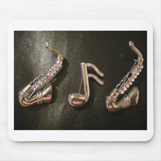 Tapis De Souris Jouez une note musicale sur ce Saxaphone (Devant)