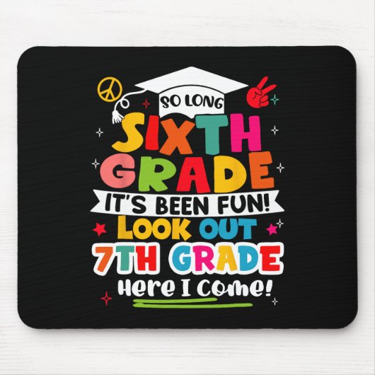 Tapis De Souris Jour De 6E Année Diplômée Garçons Filles Ki (Devant)