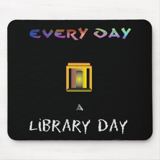 Tapis De Souris Jour de bibliothèque (Devant)