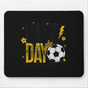 Tapis De Souris Jour de jeu Retro Saison de football noir & Ja