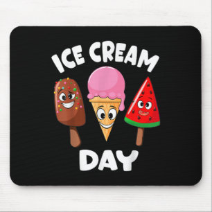 Tapis De Souris Jour de la crème glacée Fête estivale Crème glacée
