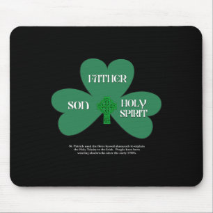 Tapis De Souris Jour de la Saint-Patrick chrétien Religieux Trinit