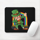 Tapis De Souris Jour de la Saint Patrick Dabbing Leprechaun Irland (Avec souris)
