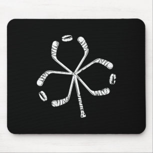 Tapis De Souris Jour de la Saint Patrick Hockey Shamrock Vintage S