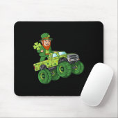 Tapis De Souris Jour de la Saint Patrick Leprechaun Monster Camion (Avec souris)