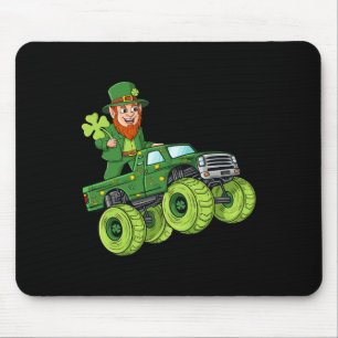 Tapis De Souris Jour de la Saint Patrick Leprechaun Monster Camion