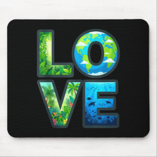 Tapis De Souris Jour de la Terre amour de la nature éco-friendly e