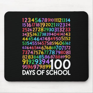 Tapis De Souris Jour De L'École Enseignant Enfants 100 Jours Numér