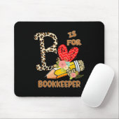 Tapis De Souris Jour De L'École Librairie Leopard Flowers Enseigna (Avec souris)