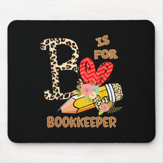 Tapis De Souris Jour De L'École Librairie Leopard Flowers Enseigna (Devant)