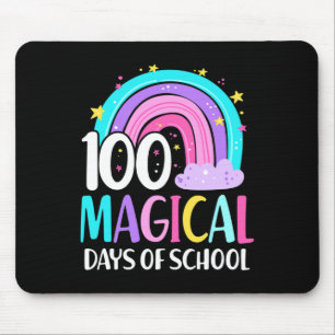 Tapis De Souris Jour De L'École Rainbow Magical 100 Jours De L'Éco