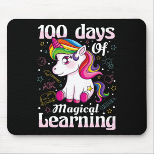 Tapis De Souris Jour De L'École Unicorne Filles 100 Jours De L'Éco