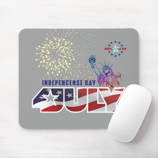 Tapis De Souris Jour de l'indépendance | (Avec souris)