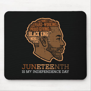 Tapis De Souris Jour de l'Indépendance du Roi Noir Melanin Papa
